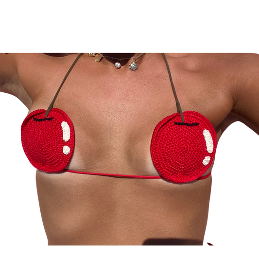Cherry Mamacita Crochet Top